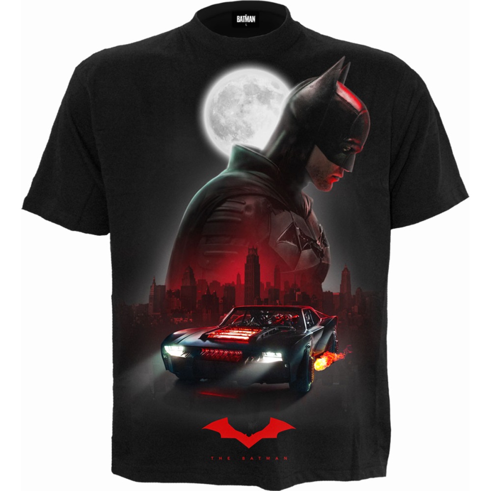 Spiral Batman - THE BATMAN - BATMOBILE Mens T-shirt - Black